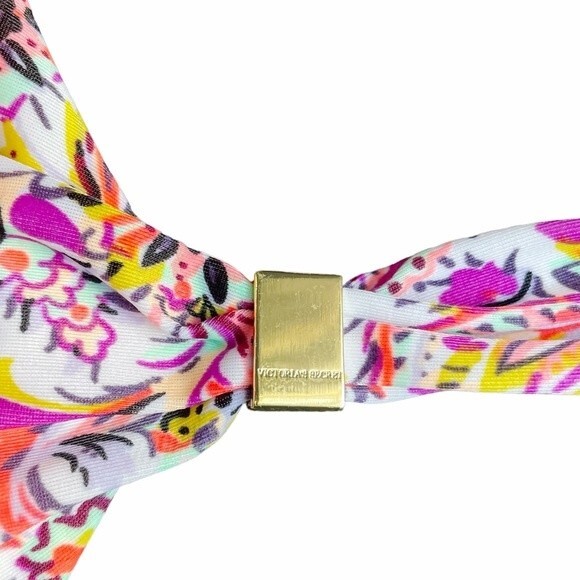 Victoria’s Secret Swim Bombshell Bikini Top Bright Floral Multicolor Size 32DD - Picture 5 of 9